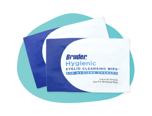 Bruder Hygienic Cleansing Wipes for optometry surgery prep